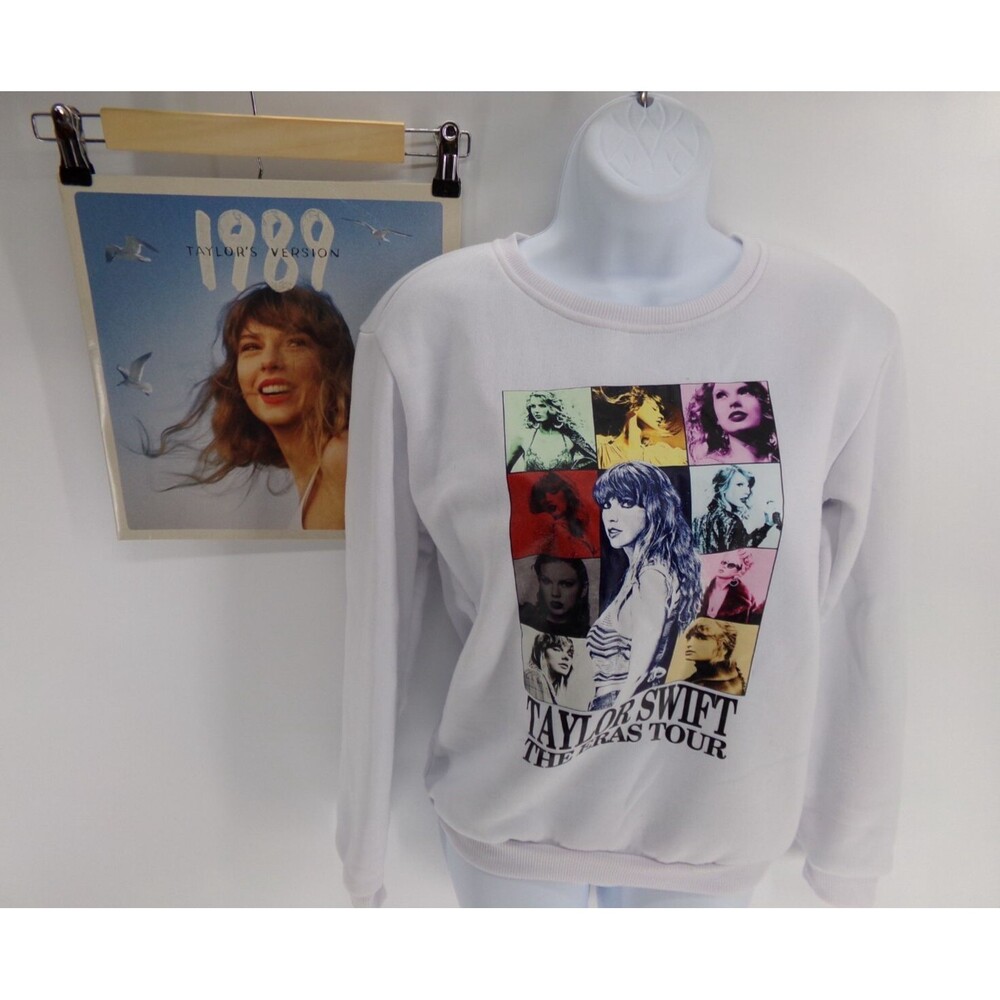 Taylor Swift 1989 vinyl & The Eras Tour sweatshirt Size Small white